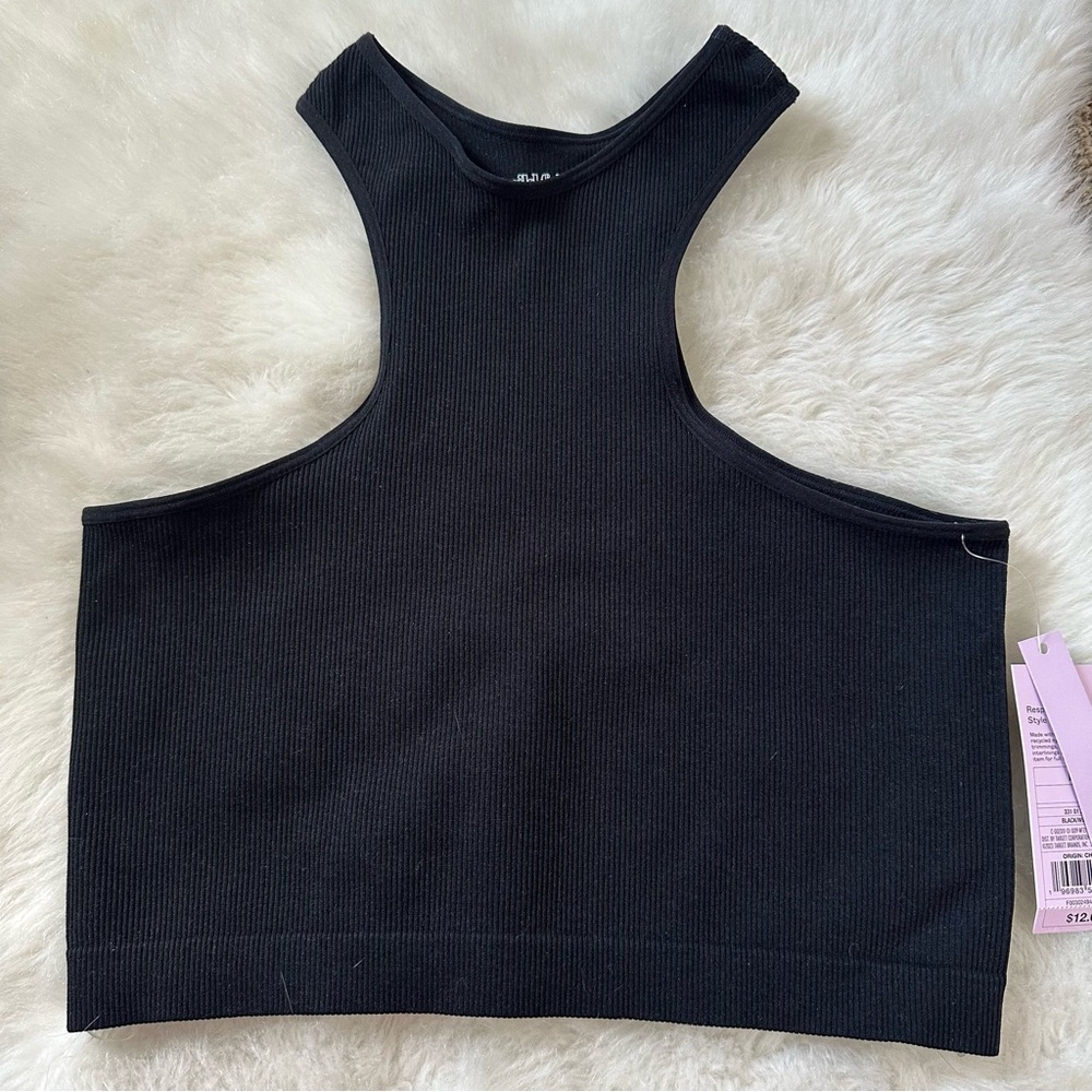 NWT Wild Fable Black High Neck Crop Top